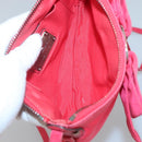 Salvatore Ferragamo Shoulder Bag Nylon Pink Gold Auth bs24618-11
