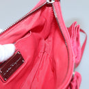 Salvatore Ferragamo Shoulder Bag Nylon Pink Gold Auth bs24618-19