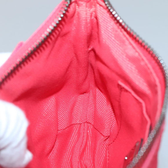 Salvatore Ferragamo Shoulder Bag Nylon Pink Gold Auth bs24618