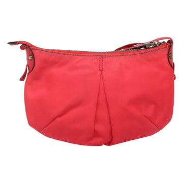 Salvatore Ferragamo Shoulder Bag Nylon Pink Gold Auth bs24618 - 0