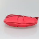 Salvatore Ferragamo Shoulder Bag Nylon Pink Gold Auth bs24618-5