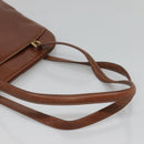 Salvatore Ferragamo Shoulder Bag Leather Brown Gold Auth bs24619-7