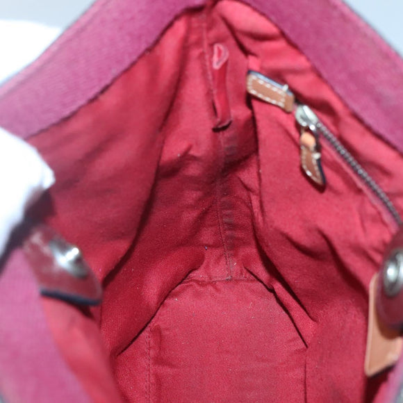 LOEWE Shoulder Bag Leather Silver Auth bs24622