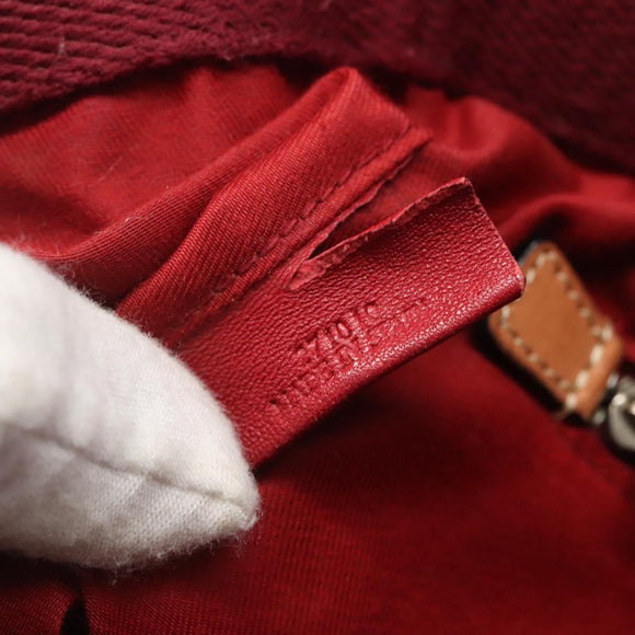 LOEWE Shoulder Bag Leather Silver Auth bs24622