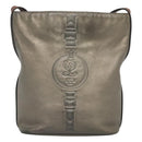 LOEWE Shoulder Bag Leather Silver Auth bs24622-13