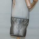 LOEWE Shoulder Bag Leather Silver Auth bs24622-20