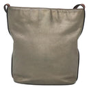 LOEWE Shoulder Bag Leather Silver Auth bs24622-2