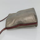 LOEWE Shoulder Bag Leather Silver Auth bs24622-4
