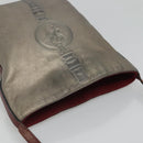 LOEWE Shoulder Bag Leather Silver Auth bs24622-6