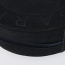 BVLGARI Shoulder Bag Suede Navy Silver Auth bs24625-14