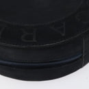 BVLGARI Shoulder Bag Suede Navy Silver Auth bs24625-16