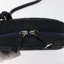 BVLGARI Shoulder Bag Suede Navy Silver Auth bs24625-10