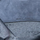 BVLGARI Shoulder Bag Suede Navy Silver Auth bs24625-21