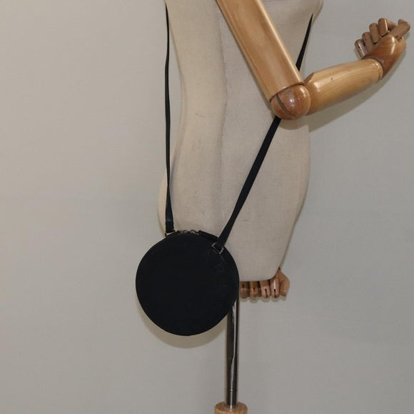 BVLGARI Shoulder Bag Suede Navy Silver Auth bs24625