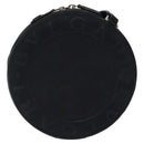 BVLGARI Shoulder Bag Suede Navy Silver Auth bs24625-13