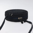 BVLGARI Shoulder Bag Suede Navy Silver Auth bs24625-6