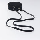 BVLGARI Shoulder Bag Suede Navy Silver Auth bs24625-7