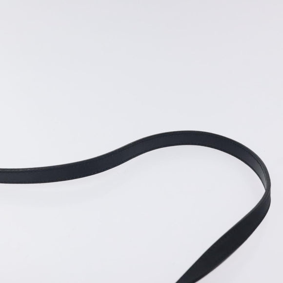 BVLGARI Shoulder Bag Suede Navy Silver Auth bs24625