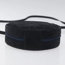 BVLGARI Shoulder Bag Suede Navy Silver Auth bs24625-5