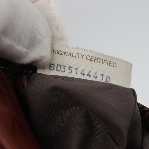 BOTTEGA VENETA INTRECCIATO Clutch Bag Leather Brown Auth bs24626