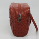 BOTTEGA VENETA INTRECCIATO Clutch Bag Leather Brown Auth bs24626-3