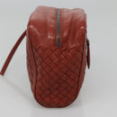 BOTTEGA VENETA INTRECCIATO Clutch Bag Leather Brown Auth bs24626-4