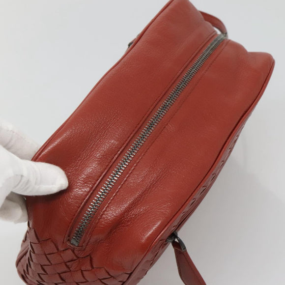 BOTTEGA VENETA INTRECCIATO Clutch Bag Leather Brown Auth bs24626