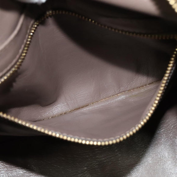 Chloe Shoulder Bag Leather Brown Gold Auth bs24630