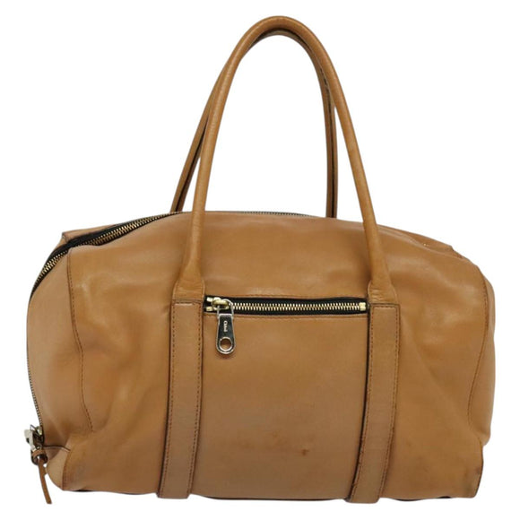 Chloe Shoulder Bag Leather Brown Gold Auth bs24630