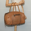 Chloe Shoulder Bag Leather Brown Gold Auth bs24630-22