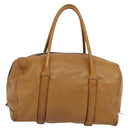 Chloe Shoulder Bag Leather Brown Gold Auth bs24630-2