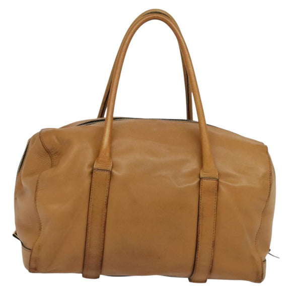 Chloe Shoulder Bag Leather Brown Gold Auth bs24630