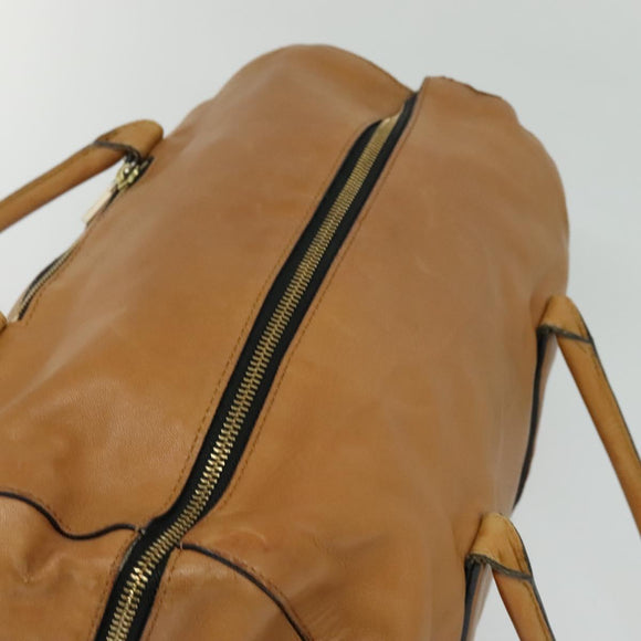 Chloe Shoulder Bag Leather Brown Gold Auth bs24630