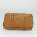 Chloe Shoulder Bag Leather Brown Gold Auth bs24630-5