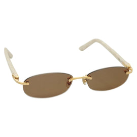CARTIER Sunglasses plastic Brown Auth bs24633SAV