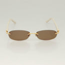 CARTIER Sunglasses plastic Brown Auth bs24633A-2