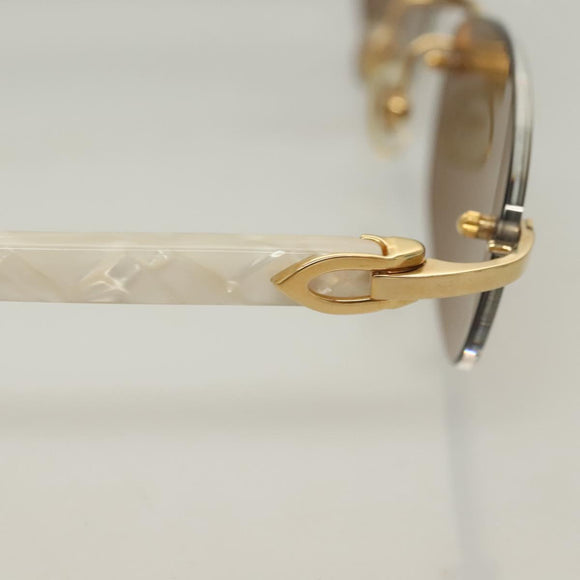 CARTIER Sunglasses plastic Brown Auth bs24633A