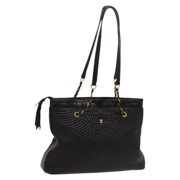 BALLY Shoulder Bag Leather Brown Gold Auth bs24637