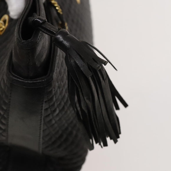 BALLY Shoulder Bag Leather Brown Gold Auth bs24637