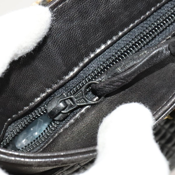 BALLY Shoulder Bag Leather Brown Gold Auth bs24637