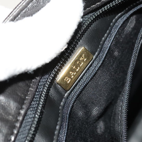 BALLY Shoulder Bag Leather Brown Gold Auth bs24637