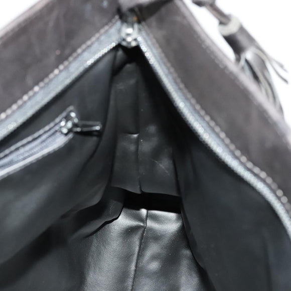 BALLY Shoulder Bag Leather Brown Gold Auth bs24637