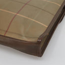 Burberrys Nova Check Clutch Bag Canvas Beige Auth bs24640-15