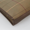 Burberrys Nova Check Clutch Bag Canvas Beige Auth bs24640-16