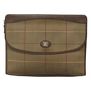 Burberrys Nova Check Clutch Bag Canvas Beige Auth bs24640-13