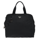 PRADA Hand Bag Nylon Black Silver Auth bs24646-13