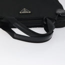 PRADA Hand Bag Nylon Black Silver Auth bs24646-7