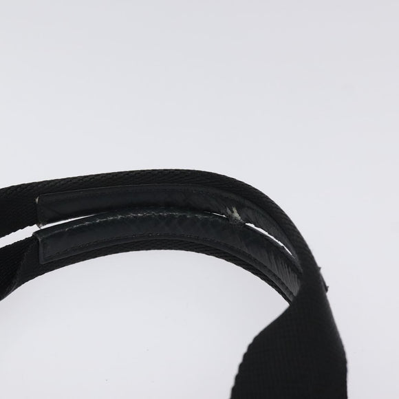 PRADA Hand Bag Nylon Black Silver Auth bs24646