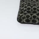 Coach Signature Shoulder Bag Canvas Black Silver Auth bs24655-14