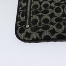 Coach Signature Shoulder Bag Canvas Black Silver Auth bs24655-9